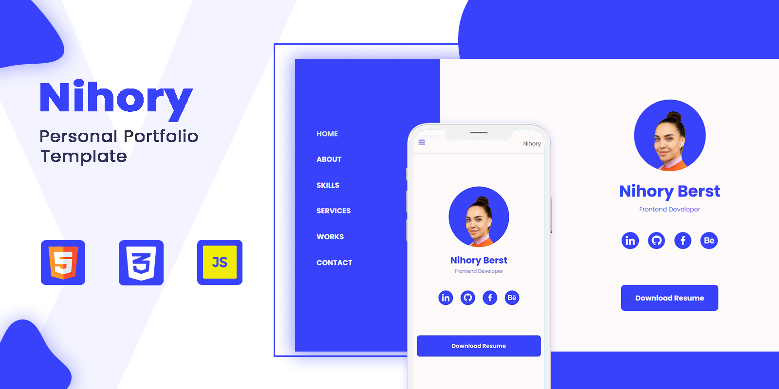 Nihory - Personal Portfolio Site Template