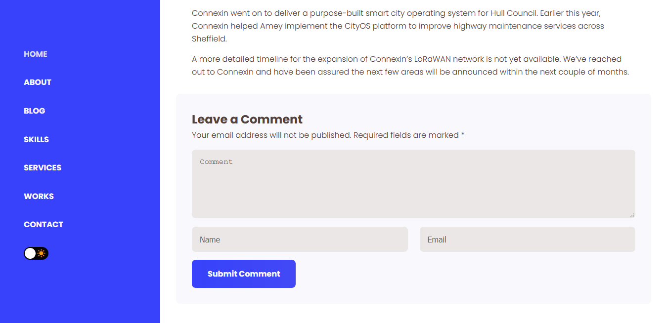 Comment form