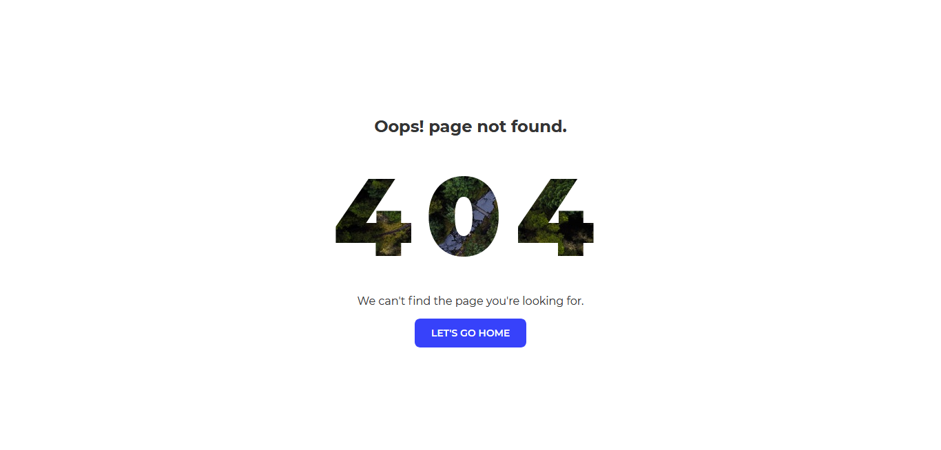 404 Error page